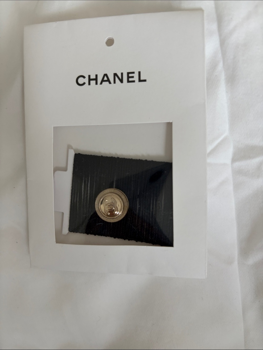 Authentic CHANEL Gold-Tone Logo Button